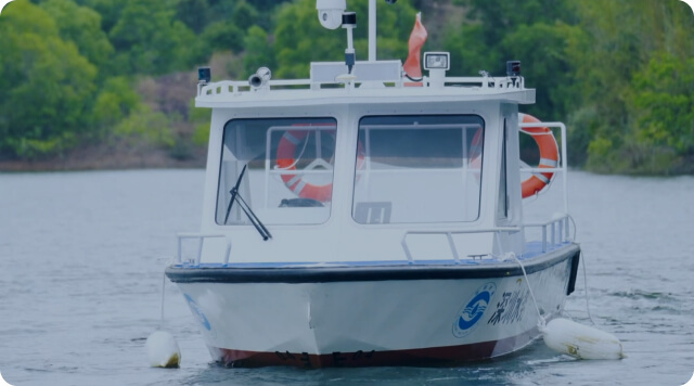 深圳松子坑水库多功能电动无人巡检船