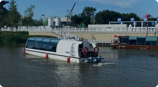 河北沧州京杭大运河电动游船